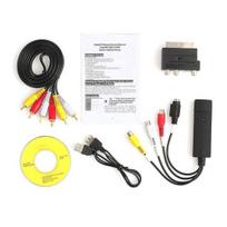 USB 2.0 Vaizdo Garso VHS į DVD HDD Konverteris Fiksavimo Kortelė Scart RCA Adapteris juoda