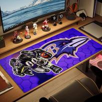 Baltimore Ravens Color Mouse Pad Large Gaming Table Cushion Non-slip Laptop Tablet Big Mousepad XXL Mat Mini PC Playmat With Lock edge 30cmx80cm(11.8x31.5inch) white