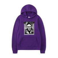 Autumn And Winter Mf Doom Hooded Long-Sleeved Men'S And Women'S Jumpers Are Trendy And Casual XS violetinė