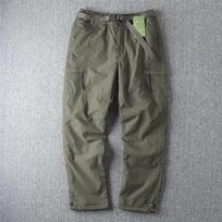 XS-6XL Darbinės kelnės Storos Vandeniui atsparios Vilnos Krovinių Kelnės Vyriškos Žieminės Lauko Daug kišenių Laisvos Tiesios Kombinezoninės Kelnės 3XL žalia
