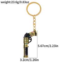 Valorant Arcane Jinx Marksman Necklace Mini Justice Keychain Set Arcane jinx gold keychain beige