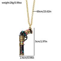 Valorant Arcane Jinx Marksman Necklace Mini Justice Keychain Set Arcane jinx gold necklace beige