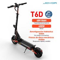 JOYOR T6D Adult Electric Scooter 600W Motor 48V18AH Battery City Commuter EScooter 10 Inch Off-Road Air Tire Foldable E-Scooter