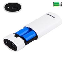 2 Slot HAWEEL 18650 Battery Portable Charger Case With USB Interface Output and Indicator Light balta