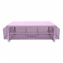 Monitors Stand Riser Organizer Mesh Display with Drawer Metal Desktop rožinė