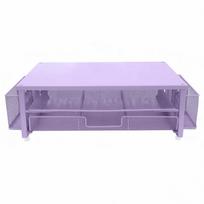 Monitors Stand Riser Organizer Mesh Display with Drawer Metal Desktop violetinė