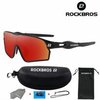 ROCKBROS Cycling Polarized Glasses MTB Road Bike Sunglasses UV400 Bicycle Sun Protection Light Unisex Bike Sports Equipment raudona