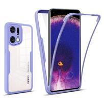 360 pilnos apsaugos dėklas, skirtas Realme C30 C21S C21 9i OPPO Reno7 Find X5 A55 4G/A54S/A16S/F19/A95 4G/A74 4G objektyvo apsauginis dangtelis Realme Narzo 20 Pro violetinė