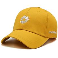 Medvilninės margutės siuvinėjimo kepuraitės Unisex hip-hop Snapback beisbolo kepuraitės geltona