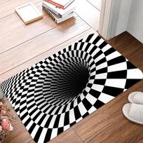 3D Vortex Illusion kiliminė grindų kilimėlis plotas kilimėlis abstraktus geometrinis spaudinys optinis namų gyvenamasis kambarys miegamasis neslidūs kilimėliai 40cm by 60cm