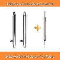 Greito atleidimo spyruoklinis strypelis laikrodžiams Garmin Forerunner 265/255/965/970 - Originalus storas kaištis 22mm gray