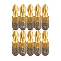 10Pcs PH2 Screwdriver Bit Set NonSlip Drill Bit PH2Cross Head Drill Bit 25mm Length 1/4inch Hexs Shank Rusts Resistance 1
