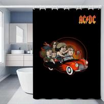 Rock-ACDC Dušo užuolaida Vonios reikmenims Sulankstoma pertvara Vonios užuolaidos Miegamiesiems Vandeniui atsparus audinys Daiktai Rinkinys Ho 90x180cm white