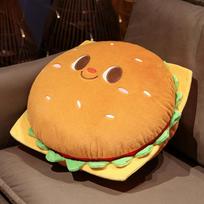 Fried Chicken Burger Plush Toy Super Soft Stuffed Food Pillow For Kids Christmas Halloween Gifts black