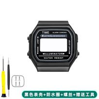 Modifikacijų rinkinys Casio A168 A168WG | Nerūdijančio plieno korpusas, metalinis rėmelis, laikrodžio apyrankė, stiklinis lęšis ir vandeniui atsparus žiedas Pakeičiamos dalys A168 black