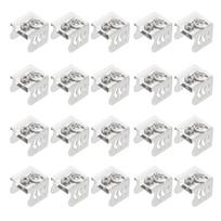 20Pcs Stainless Steel Curtain Rod End Sealer Plugs Rail Finials Caps Easy to Install Remove Decorative Home Living Room Bedroom 3X2.9X2.6CM white