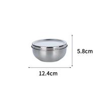Double Layer Stainless Steel Gaiwan Bowl - Heat Insulated Anti-Scalding for Home, School, Kindergarten, & Canteen Use With Lid gray