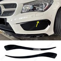 Front Bumper Lower Air Vent Canards For Mercedes Benz CLA Class W117 C117 CLA200 250 A45 AMG 2013-2015 Outlet Blade Cover Trim Up (2PCS) black