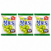 Lotte žaliųjų vynuogių skonio kietieji saldainiai 153g # Green grape flavor x 3pack