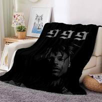 HOT Juice WRLD 999 3D Legend Rapper Star Soft Plush Blanket,Flannel Throw Blanket for Living Room Bedroom Picnic Bed Sofa Cover Size: 75*100cm, Weight: 230 GSM white