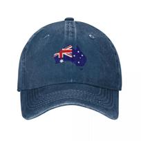 Australia Flag  Australian Map Baseball Cap Thermal Visor Cosplay Hood Luxury Unisex cap Unisexs Tennis Womens gray