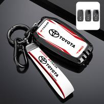Cinko Lydinio Sportinio Stiliaus Automobilio Raktų Dėklas Pilnas Dangtelis Toyota CHR Hilux Fortuner Land Cruiser 200 Camry Corolla Crown RAV4 Highland RI6 black