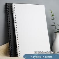 A4 Loose-Leaf Binder Cover with Detachable Rings, DIY Notebook, B5 Ring Buckle, Coil Binding Cover Sold Separately gray