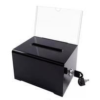 Plastikinis konteineris su užraktu ir laikikliu ženklui, pasiūlymų dėžutė, akrilinė tvirta balsadėžė, patvarus arbatpinigių indelis, balsavimas B black