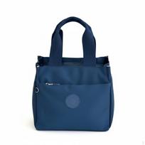Insulated Lunch Bag, Waterproof Bento Tote, MultiCompartment, Nylon, Solid Color, Professional blue