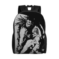 Custom Deathes Anime Note Laptop Backpack Women Men Casual Bookbag for College School Students Bags One Size gray