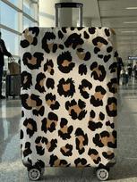 Beige Leopard Print Full Print Luggage Cover, Suitable for 18-32 Inch Luggage Cover, Luggage Handle Glove, Travel Accessories XL black