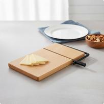 Wooden Cheese Slicer MultiUse Slicing Board Simple to Slice for Dining Table white