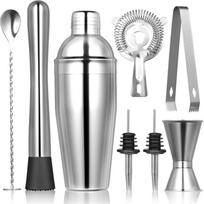 Cocktail Shaker Bartender Set 3/8 Pcs Food Grade Stainless Steel Mixer Kit Perfect Gift for Cocktail Lovers A1 gray