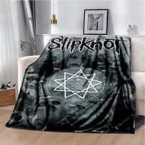 Slipknot Art Flannel Throw Blanket Soft Warm Lightweight Rock Band Print Sofa Cover Bedroom Couch Travel Home Decor Fan Gift 100x150cm gray