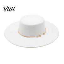 Retro plokščia viršutinė skrybėlė, vilnos veltinio  Pork Pie  skrybėlė su elegantišku metaliniu žiedu, platus kraštas Trilby moterims, vyrams, rudens, žiemos šilta Fedora red