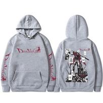 Anime Devil May Cry Son of Sparda Dante Graphic Hoodie Men Women Casual Vintage Hooded Sweatshirt Men's Pullover XL white