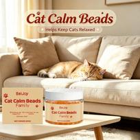 Cat Care Beads Catnip Gentle Gel Beads Fresh Smell Deodorization Improve Pet Emotion Behavior Kitty Mood Comfort Treatment Beads beige