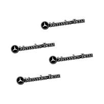 4PC Aluminum Car Audio Speaker Logo Decoration Sticker Accessories For Mercedes Benz AMG W204 W203 W211 W212 W213 W210 W201 W126 black