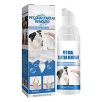 60ml Pet Oral Tartar Remover Spray Eliminate Bad Breath Dogs And Cats Oral Cleanse Foams Freshen Breath Foam for Dogs & Cats white
