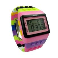 SHHORS Watch Fashion Women Watches Ladies Watches Led Digital Watches Plastic Rainbow Watch Electronic Wristwatches reloj mujer black