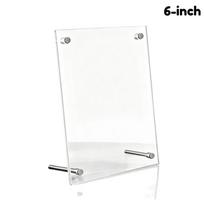 6-inch/7-inch/A4 Crystal Clear Acrylic Photo Frames For Postcards Photos Ticket Stubs And Displays white