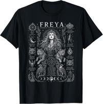 Freya Goddess Norse Mythology Lover Freyja Mythical Folklore T-Shirt 3XL gray