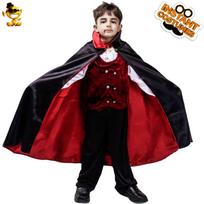 Vaikų Helovino siaubo vampyro kostiumas, mažo berniuko vampyro scenos šou cosplay kostiumas m/7-9 years old 122-134cm black