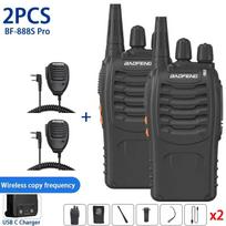 2/4PCS Baofeng BF-888S Pro Walkie Talkie Wireless Copy Frequency Type USB-C Charging 16Channels UHF 400-470MHz Ham Two Way Radio