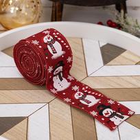 5m Christmas Snowman Ribbon Christmas Ribbon Christmas Tree Decoration Ribbon Gift Decoration Ribbon One Size