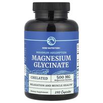 Nobi Nutrition, Magnio glicinatas, 240 kapsulių (250 mg vienoje kapsulėje)
