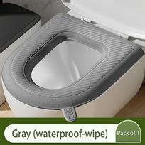 Sticky Toilet Mat Eva Waterproof Toilet Seat Universal Reusable Nightstool Cover Bathroom Accessories Decor Bathroom Wc Cover gray
