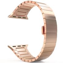 Metalinė apyrankė Apple Watch Ultra 3 2 49mm Apyrankė Series 10 11 46/42mm 9 8 7 45/41mm Laikrodžio juosta iWatch 6 5 SE3 44mm 40mm Apyrankė Series 11 10 46mm rožinio aukso spalvos