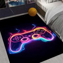 Gaming Rug for Boy Room Gamer Rug Boys' Game-Themed Bedroom Carpet Game Controller Carpet for Game Room Esports Room 40cm x 60cm gray