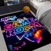 Gaming Rug for Boy Room Gamer Rug Boys' Game-Themed Bedroom Carpet Game Controller Carpet for Game Room Esports Room 40cm x 60cm blue